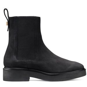 Stuart Weitzman Meriwa Bootie - Black Leather Chelsea Boots Rubber Sole Size 7M
